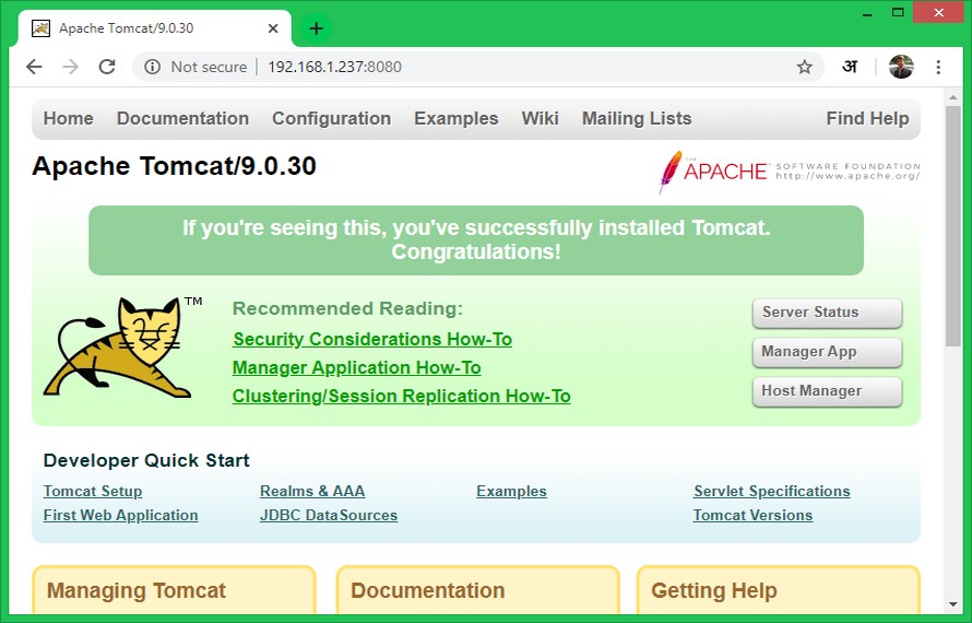 Tomcat - запуск домашней страницы в браузере