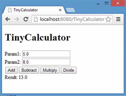 TinyCalculator in action