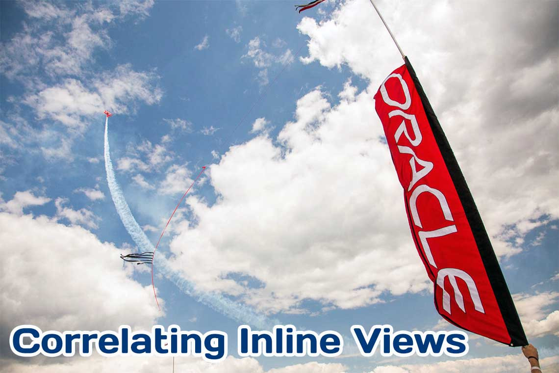 Oracle Correlating Inline Views