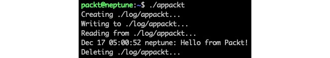 The output of the appackt script