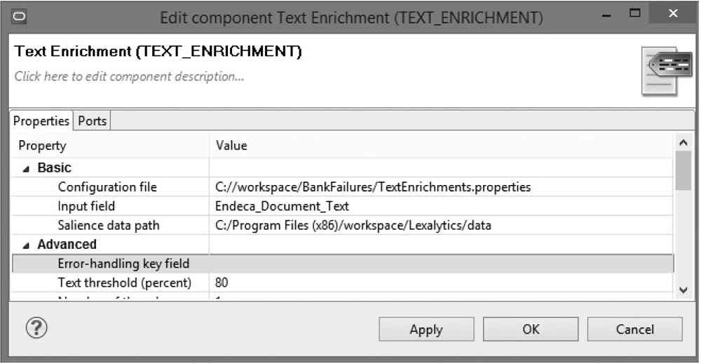 Endeca ETL Text Enrichment component