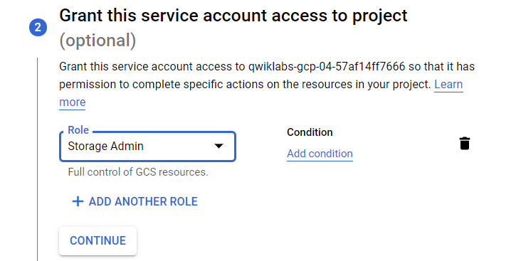 Figure 15.13 – Grant this service account access to project 