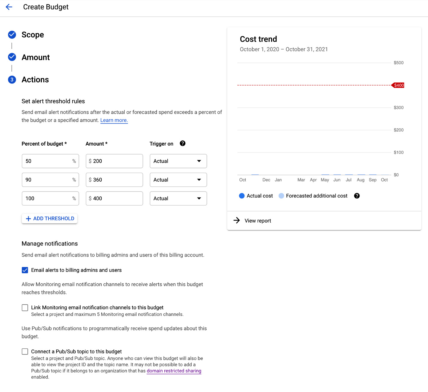 Figure 2.22 – BigQuery billing query (source: https://cloud.google.com/billing/docs/how-to/visualize-data, License: https://creativecommons.org/licenses/by/4.0/legalcode) 