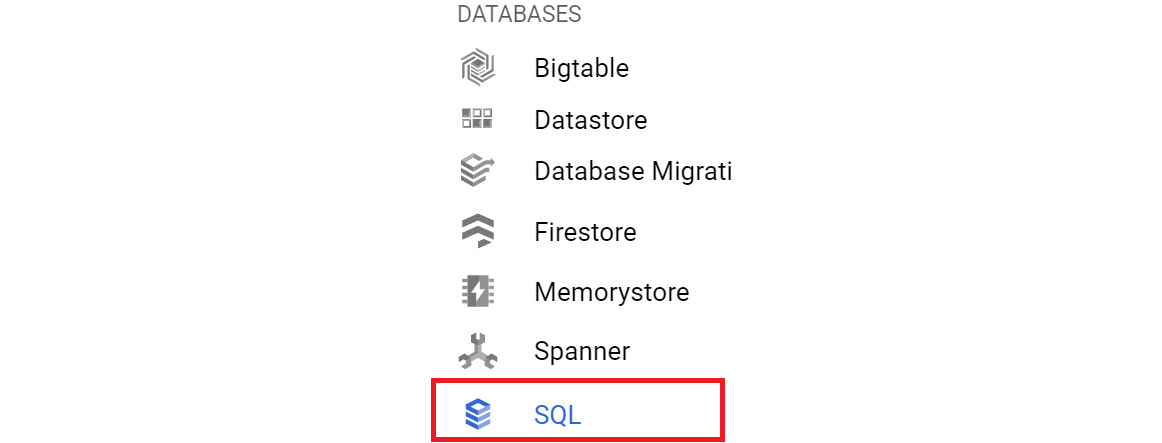 Figure 11.25 – Selecting SQL 