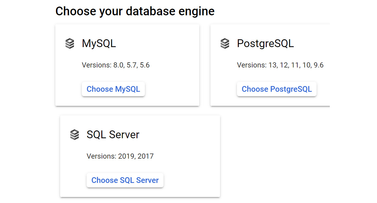 Figure 11.26 – Choose your database engine 