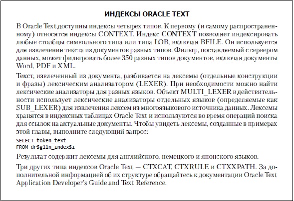 Индексы Oracle Text