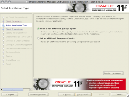 Oracle Enterprise Manager Grid Control 11gR1 Installation - Step 3 of 13